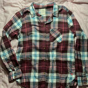 AE Vintage Boyfriend Plaid Button Up